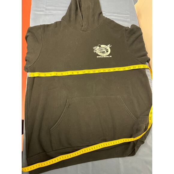 Canvas Black Hoodie Bummz Cafe Myrtle Beach SC Large Pre-owned‎ - Picture 6 of 6